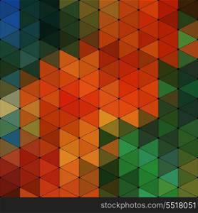 Vector Colorful Triangle Mosaic Pattern