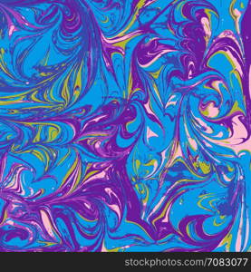 vector colorful violet blue pink hand drawn ebru paper marbling liquid paint artwork decoration texture background