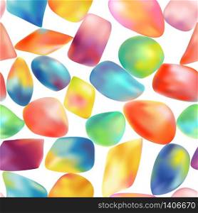 Vector Colorful Watercolor or Iridescent Semi Precious Stone Effect Seamless Pattern