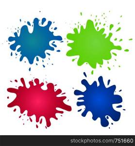 Vector colorful watercolor splashes. Design elements for your creativity. Vector colorful watercolor splashes. Design elements for your cr