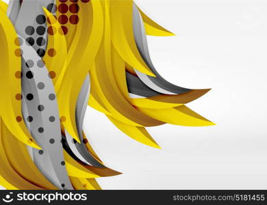 Vector colorful wave lines in white and grey 3d space. Vector colorful wave lines in white and grey 3d space. Abstract background for your message, vector illustration - business or technology presentation wallpaper