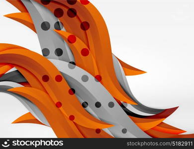 Vector colorful wave lines in white and grey 3d space. Vector colorful wave lines in white and grey 3d space. Abstract background for your message, vector illustration - business or technology presentation wallpaper