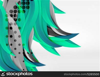 Vector colorful wave lines in white and grey 3d space. Vector colorful wave lines in white and grey 3d space. Abstract background for your message, vector illustration - business or technology presentation wallpaper