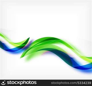 Vector colorful wavy stripe on white background with blurred effects. Vector digital techno abstract background. Vector colorful wavy stripe on white background with blurred effects. Vector digital techno abstract background template