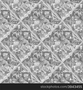 vector colorless gray halftones crystal jewel stone surface seamless pattern&#xA;