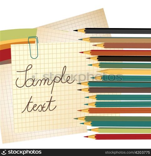 vector coloured pencils