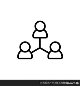 Vector community group people icon in flat monoline style. Logo symbol persons team partnership for web site design, logo, app. Leadership connection meeting.. Vector community group people icon in flat monoline style. Logo symbol persons team partnership for web site design, logo, app. Leadership connection meeting