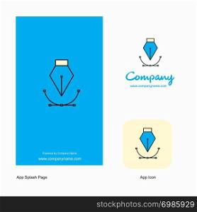 Vector Company Logo App Icon and Splash Page Design. Creative Business App Design Elements