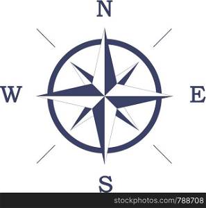 Vector compass flat design simple compass retro or vintage style. EPS 10