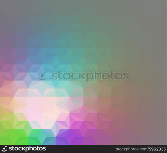 vector composition with grid, tiles, 3d effect