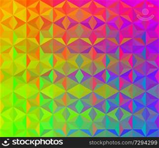 vector composition with grid, tiles, 3d effect. vector colorful background