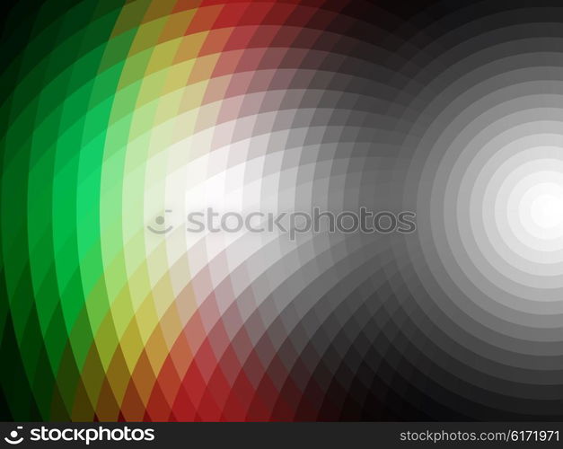 vector composition with grid, tiles, gradient effect