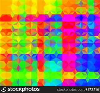 vector composition with grid, tiles, gradient effect