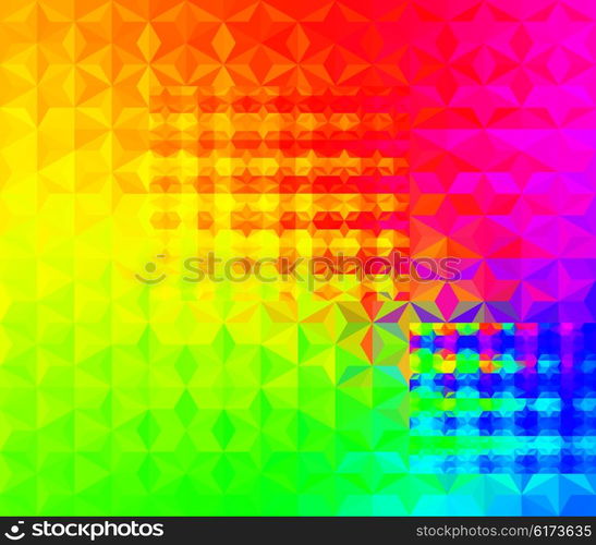 vector composition with grid, tiles, gradient effect