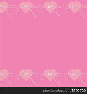 Vector concept. Background frame hearts love on pink background. Concept art wallpaper.. background frame hearts love theme pink color