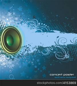 vector concert poster with speaker
