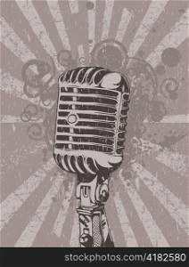 vector concert wallpaper with microphone