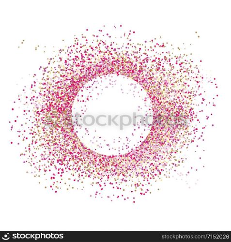 Vector confetti splash dots isolated burst colors. Circles of confetti on white background. Wedding, celebration decoration template.