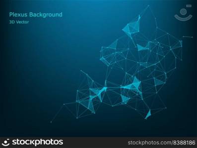 Vector connecting dots and lines. Global network connection. Geometric connected abstract background