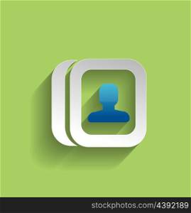 Vector contacts modern flat icon