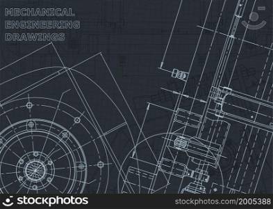 Vector Corporate Identity. Cover, flyer, banner background Instrument-making drawings. Cover, flyer, banner, background. Instrument-making drawings. Mechanical engineering drawing