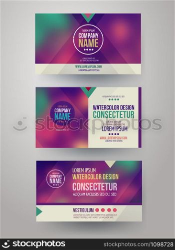 Vector Corporate identity templates with blurred abstract background. identity templates with blurred abstract background
