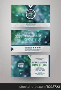 Vector Corporate identity templates with blurred abstract background. Vector Corporate identity templates