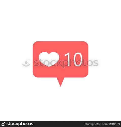 Vector counter notification icon. Chat notification icon