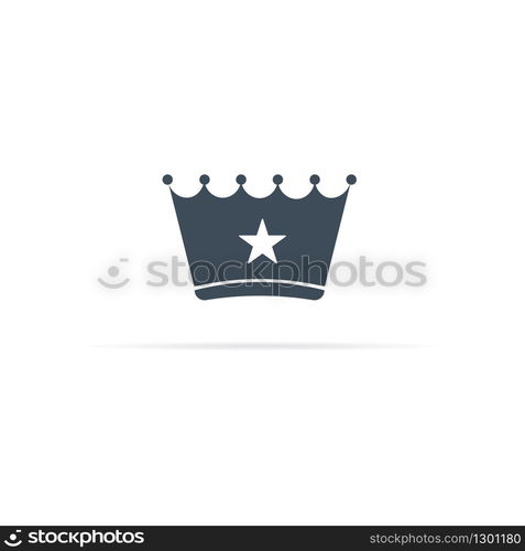 vector crown icon with cancel sign - star