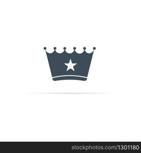 vector crown icon with cancel sign - star