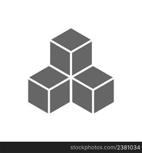 Vector cube icon. Icon for websites and applications.