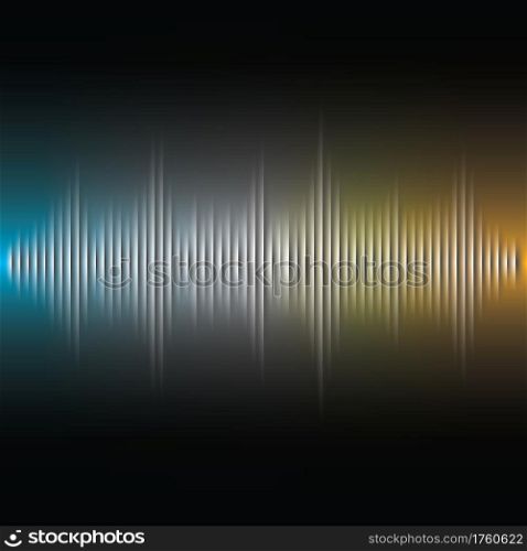 Vector, Cut paper sound wave background