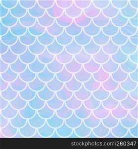 Vector cute background with fish scale and shining sparcles on soft pastel magic color palette gradient.. Vector background with fish scale and shining sparcles on soft pastel magic color palette gradient
