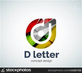 Vector D letter concept logo template, abstract business icon
