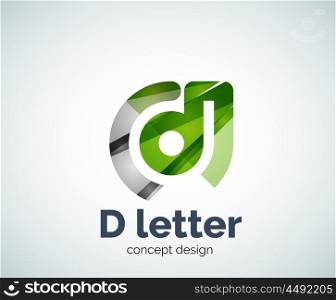 Vector D letter concept logo template, abstract business icon