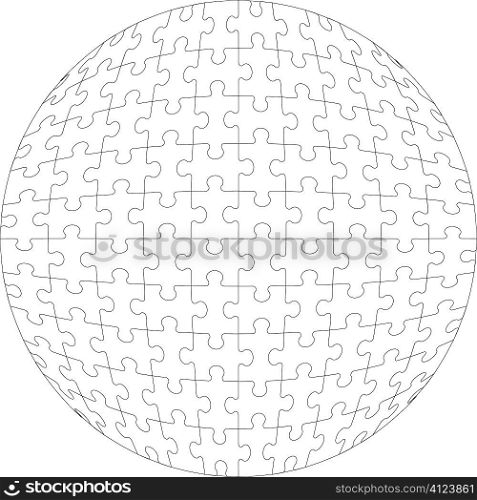 Vector.d puzzle ball in color