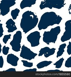 Vector Dalmatian or Leopard Seamless Pattern. Brush Doodle HandDrawn Art.. Dalmatian or Leopard Seamless Pattern. Brush Doodle HandDrawn Art. Vector Illustration.