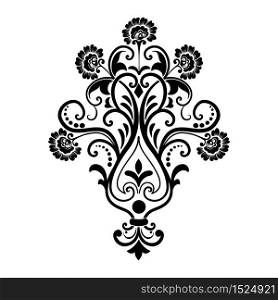 Vector damask element. Isolated damask central illistration. Classical luxury old fashioned damask ornament, royal victorian texture for wallpapers, textile, wrapping. Vector damask element. Isolated damask central illistration. Classical luxury old fashioned damask ornament, royal victorian texture for wallpapers, textile, wrapping.