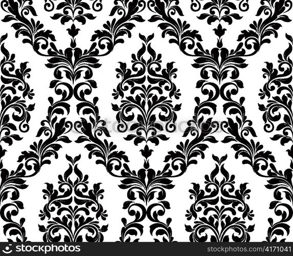 vector damask seamless pattern