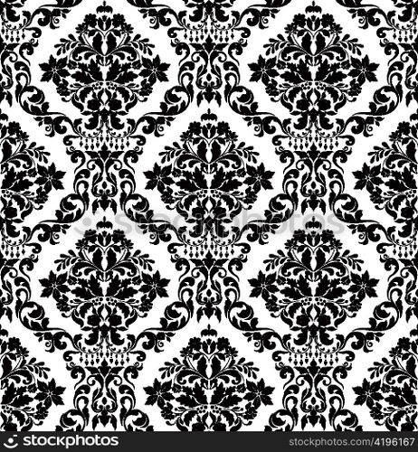 vector damask seamless pattern