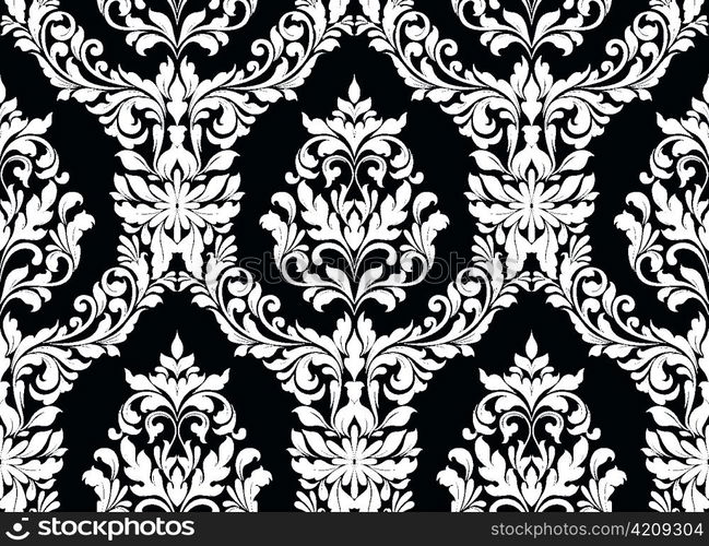 vector damask seamless pattern