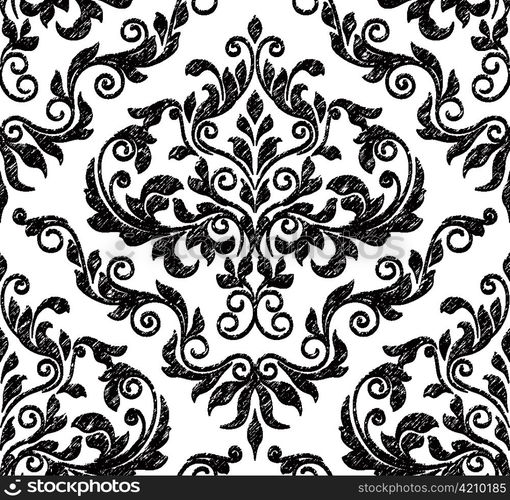 vector damask seamless pattern
