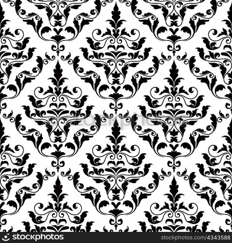 vector damask seamless pattern