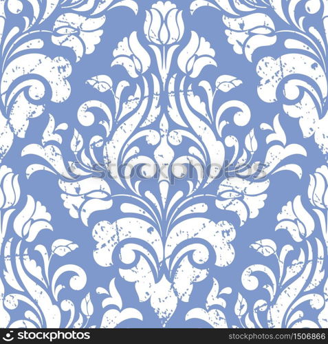 Vector damask seamless pattern element. Classical luxury old fashioned damask ornament, royal victorian seamless texture for wallpapers, textile, wrapping. Exquisite floral baroque template.