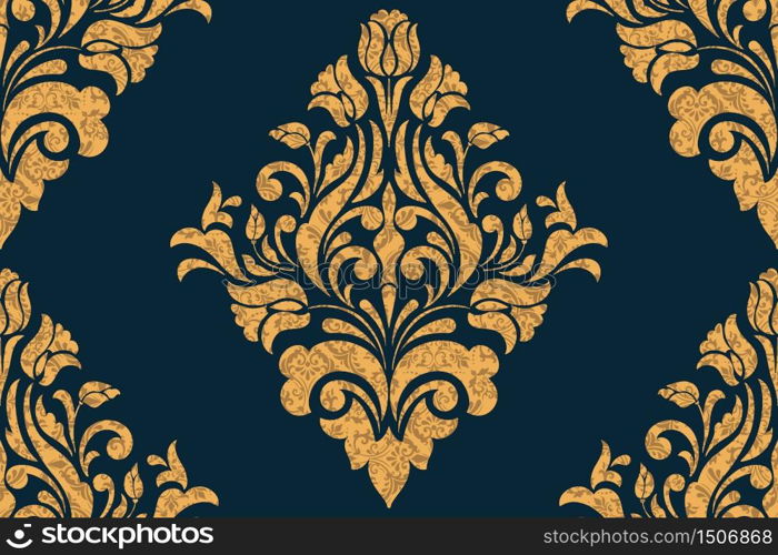 Vector damask seamless pattern element. Classical luxury old fashioned damask ornament, royal victorian seamless texture for wallpapers, textile, wrapping. Exquisite floral baroque template.