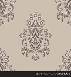 Vector damask seamless pattern element. Classical luxury old fashioned damask ornament, royal victorian seamless texture for wallpapers, textile, wrapping. Exquisite floral baroque template. Vector damask seamless pattern element. Classical luxury old fashioned damask ornament, royal victorian seamless texture for wallpapers, textile, wrapping. Exquisite floral baroque template.