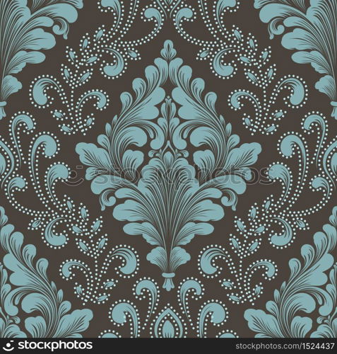 Vector damask seamless pattern element. Classical luxury old fashioned damask ornament, royal victorian seamless texture for wallpapers, textile, wrapping. Exquisite floral baroque template. Vector damask seamless pattern element. Classical luxury old fashioned damask ornament, royal victorian seamless texture for wallpapers, textile, wrapping. Exquisite floral baroque template.