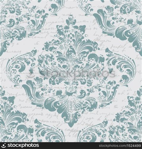 Vector damask seamless pattern element with ancient text. Classical luxury old fashioned damask ornament, royal victorian seamless texture for wallpapers, textile. Exquisite floral baroque template. Vector damask seamless pattern element with ancient text. Classical luxury old fashioned damask ornament, royal victorian seamless texture for wallpapers, textile. Exquisite floral baroque template.