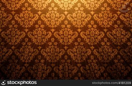 vector damask wallpaper with rays