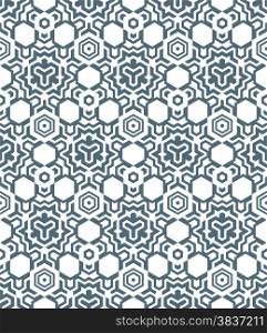 vector dark abstract geometric kaleidoscopic monochrome seamless pattern white background&#xA;